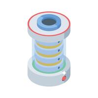 An amazing isometric icon of server info display panel vector