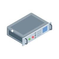 A visually appealing isometric icon showing power supply unit vector