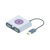 A premium isometric style icon of power backup system vector