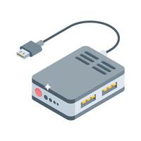 Take a glance at this isometric style icon of network switch vector