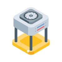 Have a look at this isometric style icon of server cooling vector