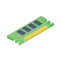 Check this isometric icon showing ram memory module vector