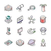 Check out modern pack showing science and technology study isometric icons vector