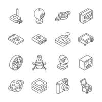 Get this Trendy collection of science and technology isometric icons... vector