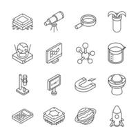 Check out modern pack showing science and technology study isometric icons.. vector
