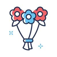 Get a glimpse of this trendy outline icon showing flower bouquet vector