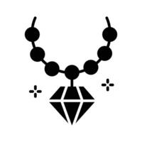 Catch a sight of this latest outline icon of diamond necklace. vector