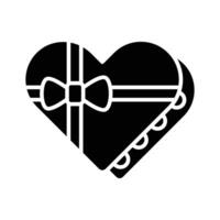 Visually engaging line icon of heart shape chocolate box. vector
