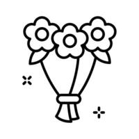 Get a glimpse of this trendy outline icon showing flower bouquet.. vector
