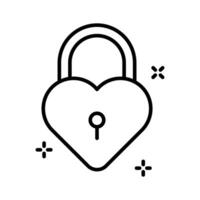 Check out our latest line style icon of heart lock.. vector