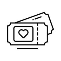 Have a look at this amazing line icon showing movie tickets.. vector