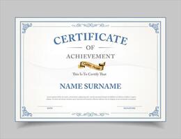 Certificate template diploma background vector