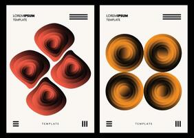 Vivid gradient and black contrast abstract wallpaper set with repeated lines perfect for creating bold and modern design visuals vector