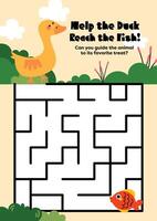 Kawaii themed worksheet with maze tracing activity for kids to connect animals to food for educational fun vector