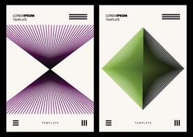 Abstract graphic designs with bold repeated lines vivid gradient colors and black contrast suitable for stylish and modern wallpaper use vector