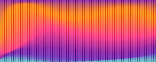 Modern background with vertical lines, soft gradient in pink, purple and orange tones. Smooth and flowing aesthetic, fractal glass gradient background vector