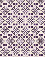 Geometric line ornament pattern design with purple and cream color combination. vector