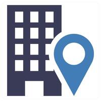 Building concept in blue color vector