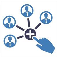 Add User concept in blue color vector