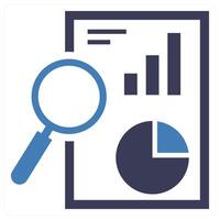 Analytics in blue color vector