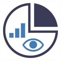 Advertising Report icon in blue color vector