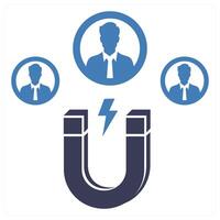 Attract User icon in blue color vector