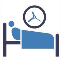 Bed Rest icon concept in blue color vector