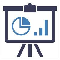 Board Stand icon concept in blue color vector