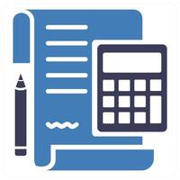 Bill and financing icon concept in blue color vector