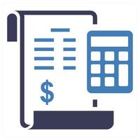 Bill and finance icon concept in blue color vector