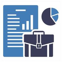 Business Audit icon concept in blue color vector