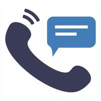 Business Call icon concept in blue color vector