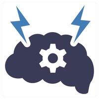 Brainstorming icon in blue color vector