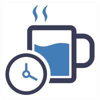Break Time icon concept in blue color vector