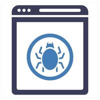 Bug in blue color vector