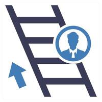 Career Ladder icon concept in blue color vector