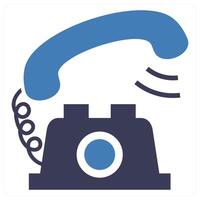 Call and calling icon concept in blue color vector