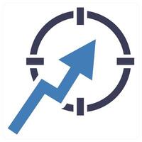 Career Target icon concept in blue color vector