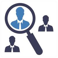 Candidate icon concept in blue color vector