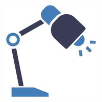 Table Lamp icon concept in blue color vector