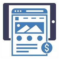 Business Website icon concept in blue color vector