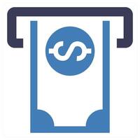 Cashout icon concept in blue color vector