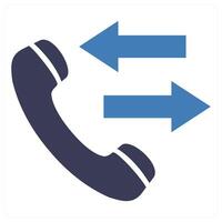 Call Log icon concept in blue color vector