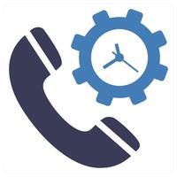 Call Management icon concept in blue color vector