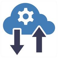 Cloud Computing concept in blue color vector