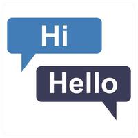 Chat and message icon concept in blue color vector