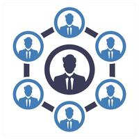 Connection icon concept in blue color vector