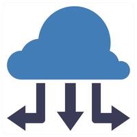 Cloud Comupting icon concept in blue color vector