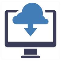Cloud Comupting concept in blue color vector