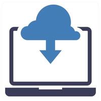 Cloud Comupting and connection in blue color vector